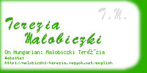 terezia malobiczki business card